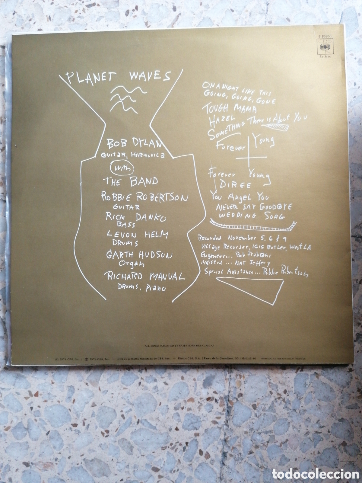 Discos de vinilo: LP BOB DYLAN PLANET WAVES 1981 ESPA&Ntilde;A EX - Foto 2