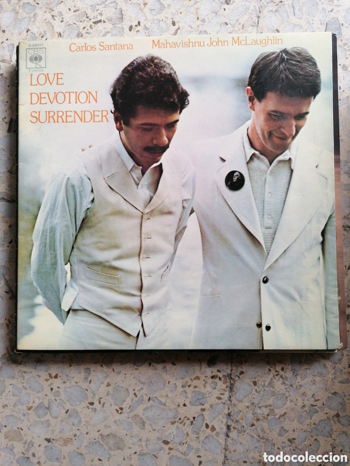 Discos de vinilo: LP CARLOS SANTANA MAHAVISHNU JOHN MCLAUGHLIN LOVE DEVOTION SURRENDER 1973 ESPA&Ntilde;A PORTADA DOBLE