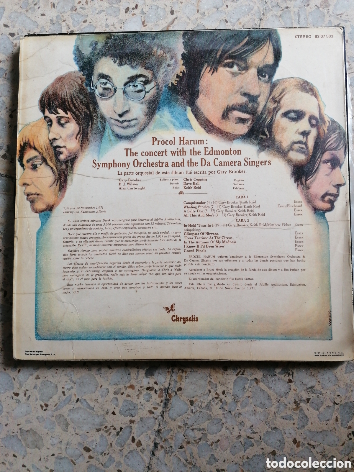 Discos de vinilo: LP PROCOL HARUM LIVE 1972 ESPA&Ntilde;A - Foto 2