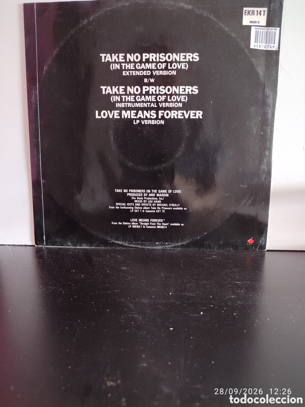 Discos de vinilo: Peabo Bryson &ndash; Take No Prisoners (In The Game Of Love) / Love Means Forever - Foto 2