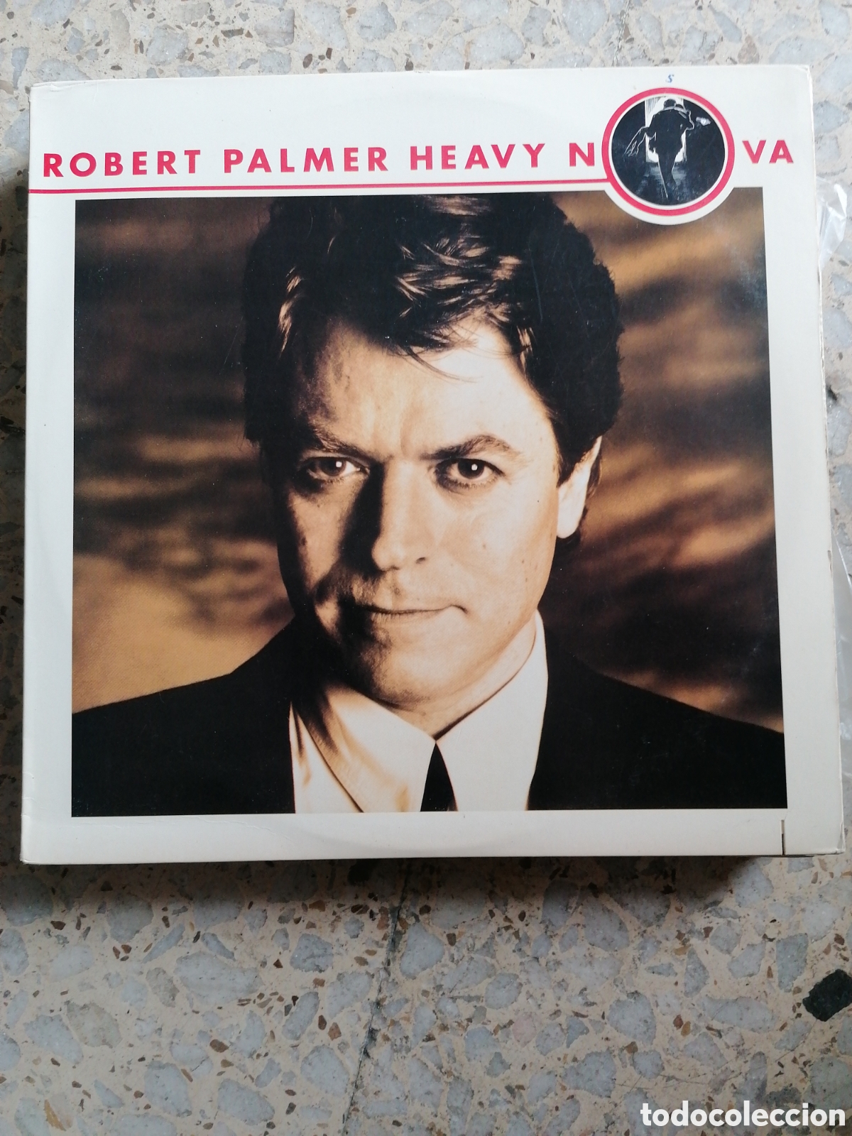 Discos de vinilo: LP ROBERT PALMER HEAVY NOVA 1988 USA INSERT - Foto 1