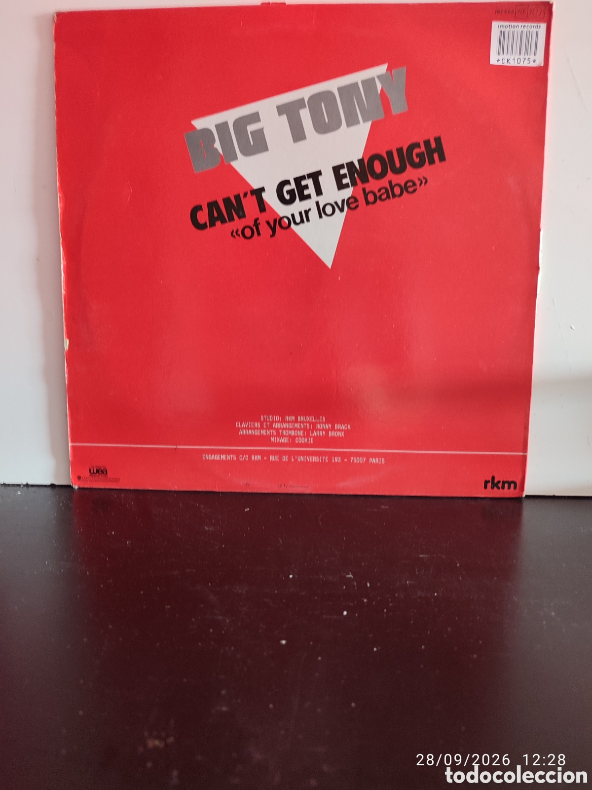 Discos de vinilo: Big Tony &ndash; Cant Get Enough (Of Your Love Babe) - Foto 2