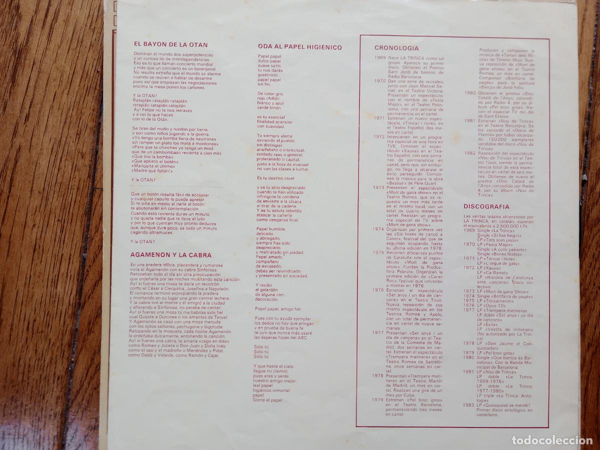 Discos de vinilo: La Trinca - Quesquese se merde? - Foto 4