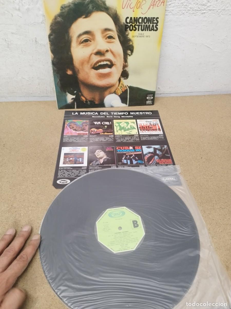 Discos de vinilo: V&iacute;ctor Jara - Canciones P&oacute;stumas (Chile Septiembre 1973) LP Vinilo 1975 Movieplay.