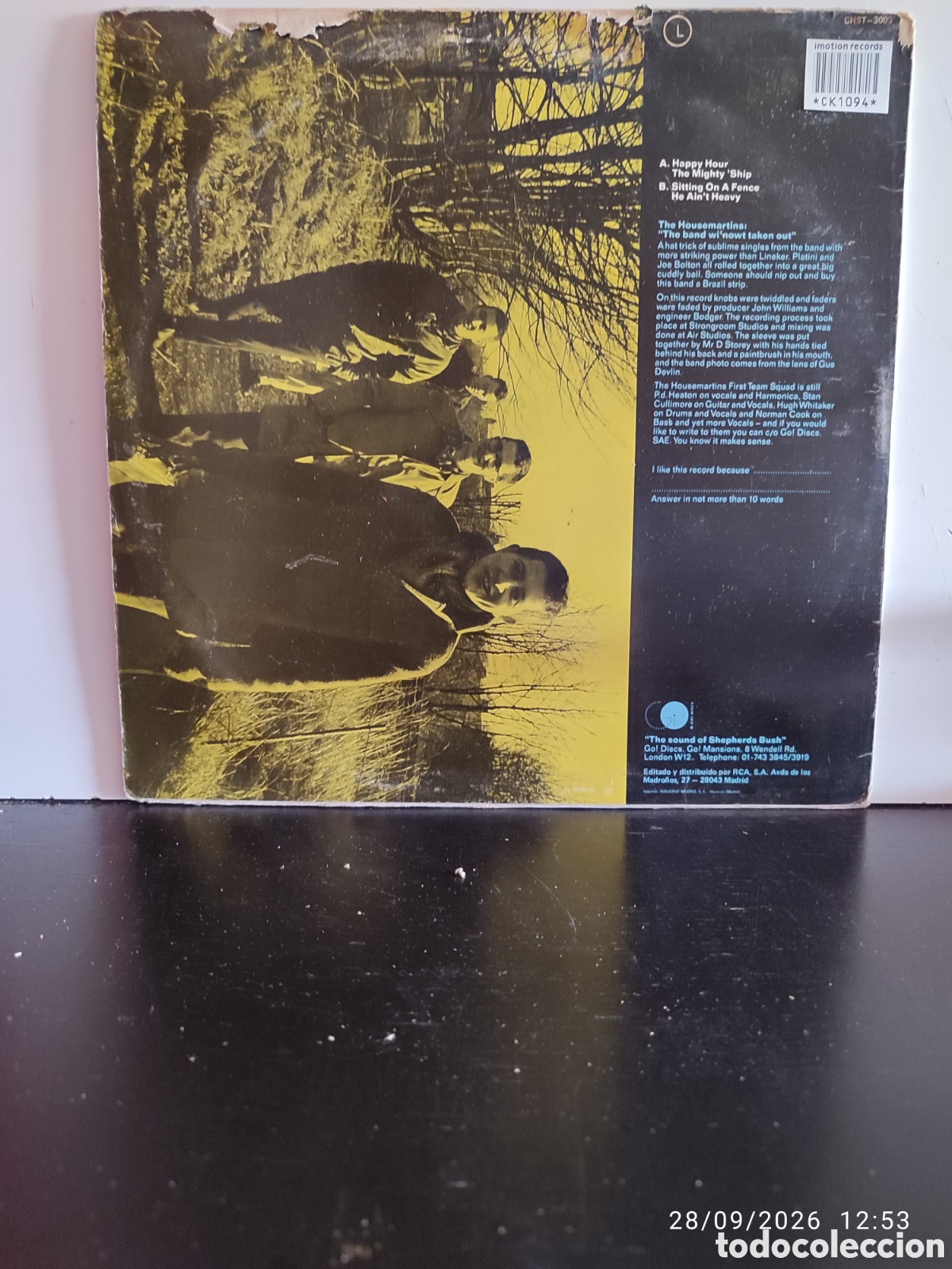 Discos de vinilo: The Housemartins &ndash; Happy Hour = La Hora Feliz - Foto 2