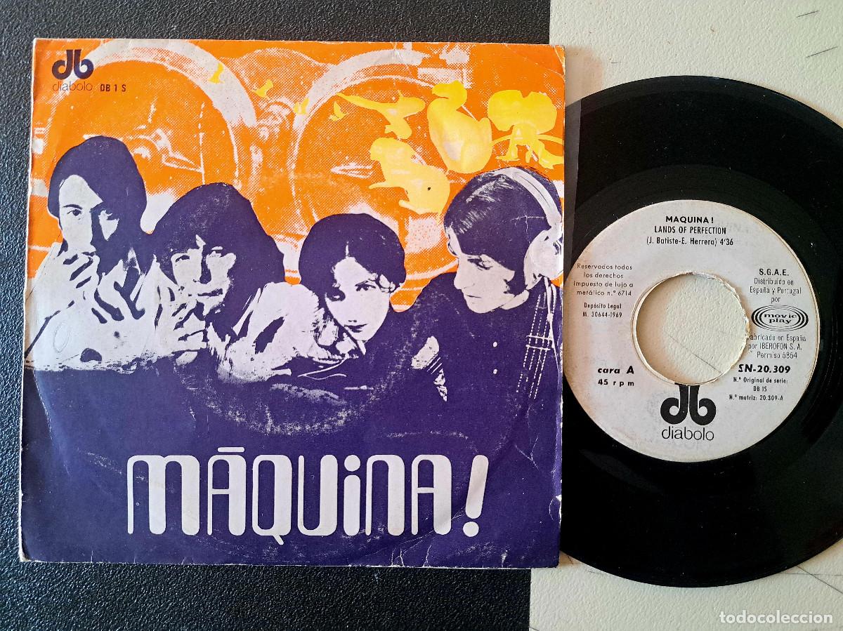 Discos de vinilo: Single M&aacute;quina! &ndash; Lands Of Perfection / Let's Get Smashed 1969 VG/VG