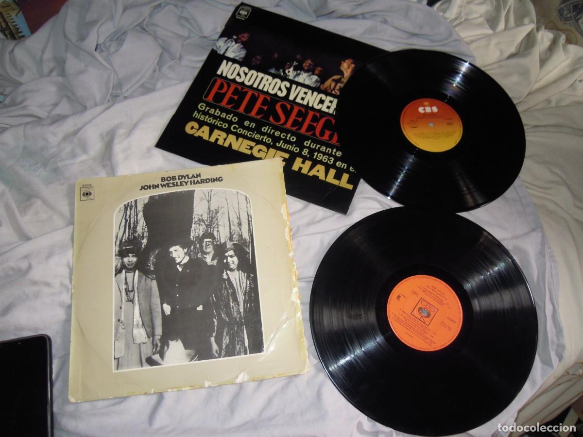Discos de vinilo: LOTE BOB DYLAN JOHN WESLEY HARDING EDIC. 1968 ESPA&Ntilde;A + PETER SEEGER EN CONCIERTO, ROCK DE AUTOR