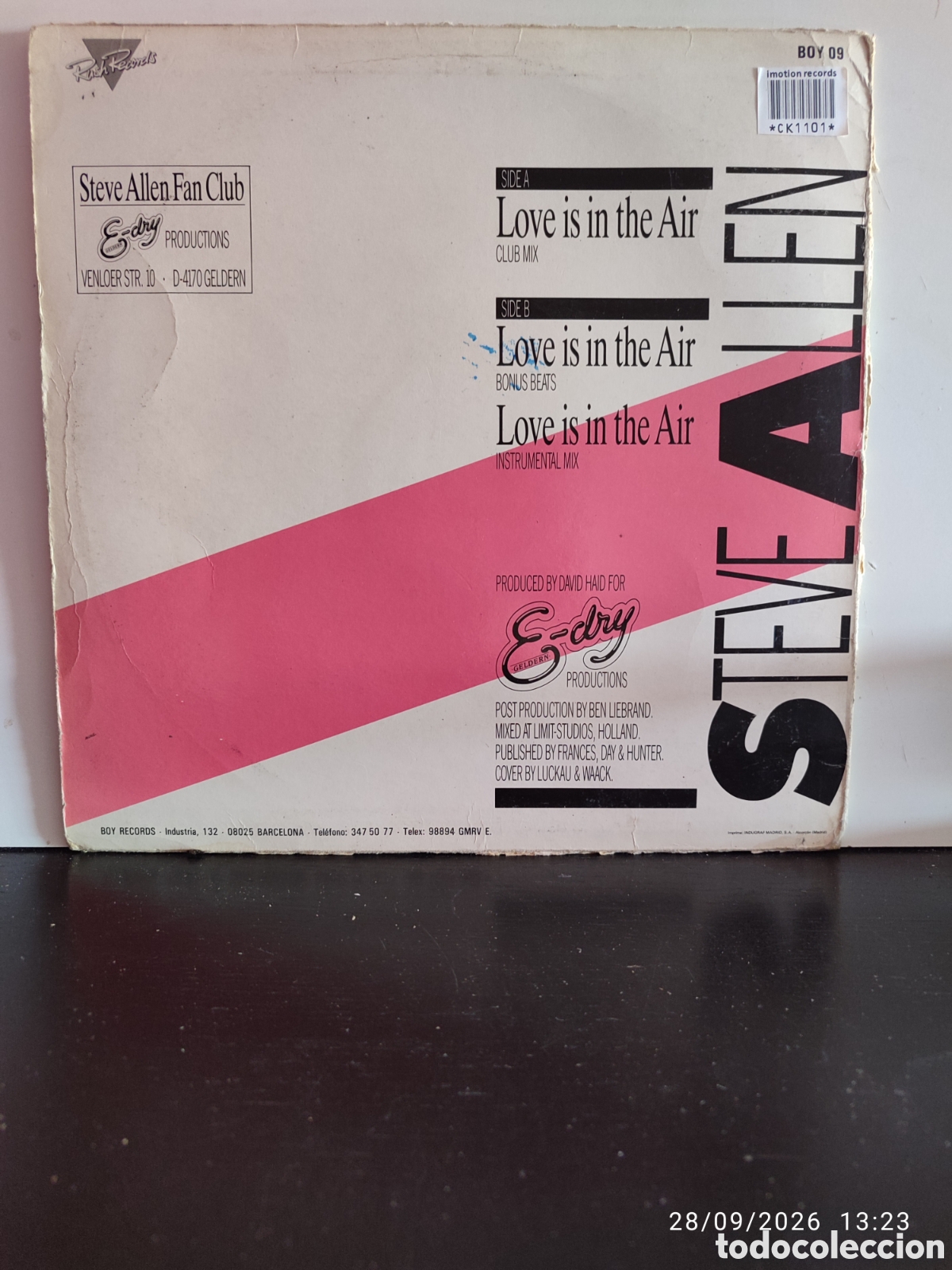 Discos de vinilo: Steve Allen &ndash; Love Is In The Air - Foto 2