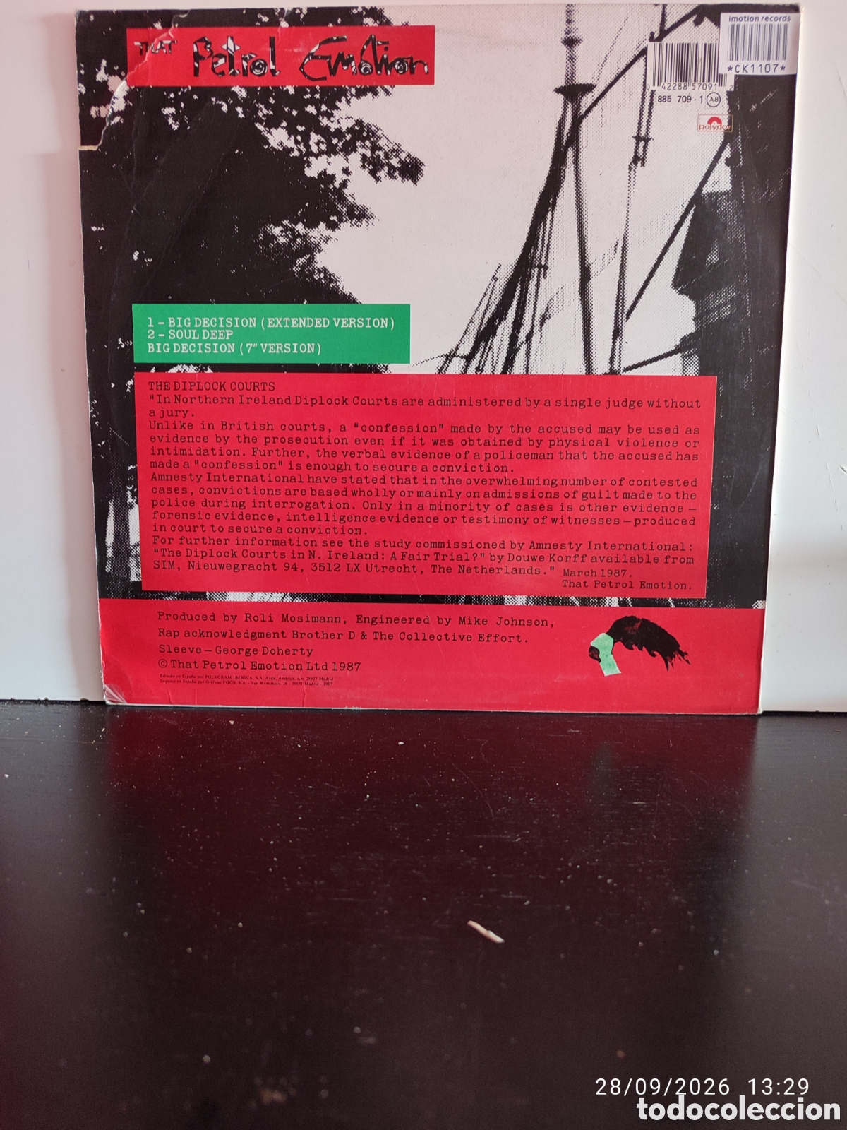 Discos de vinilo: That Petrol Emotion &ndash; Big Decision - Foto 2