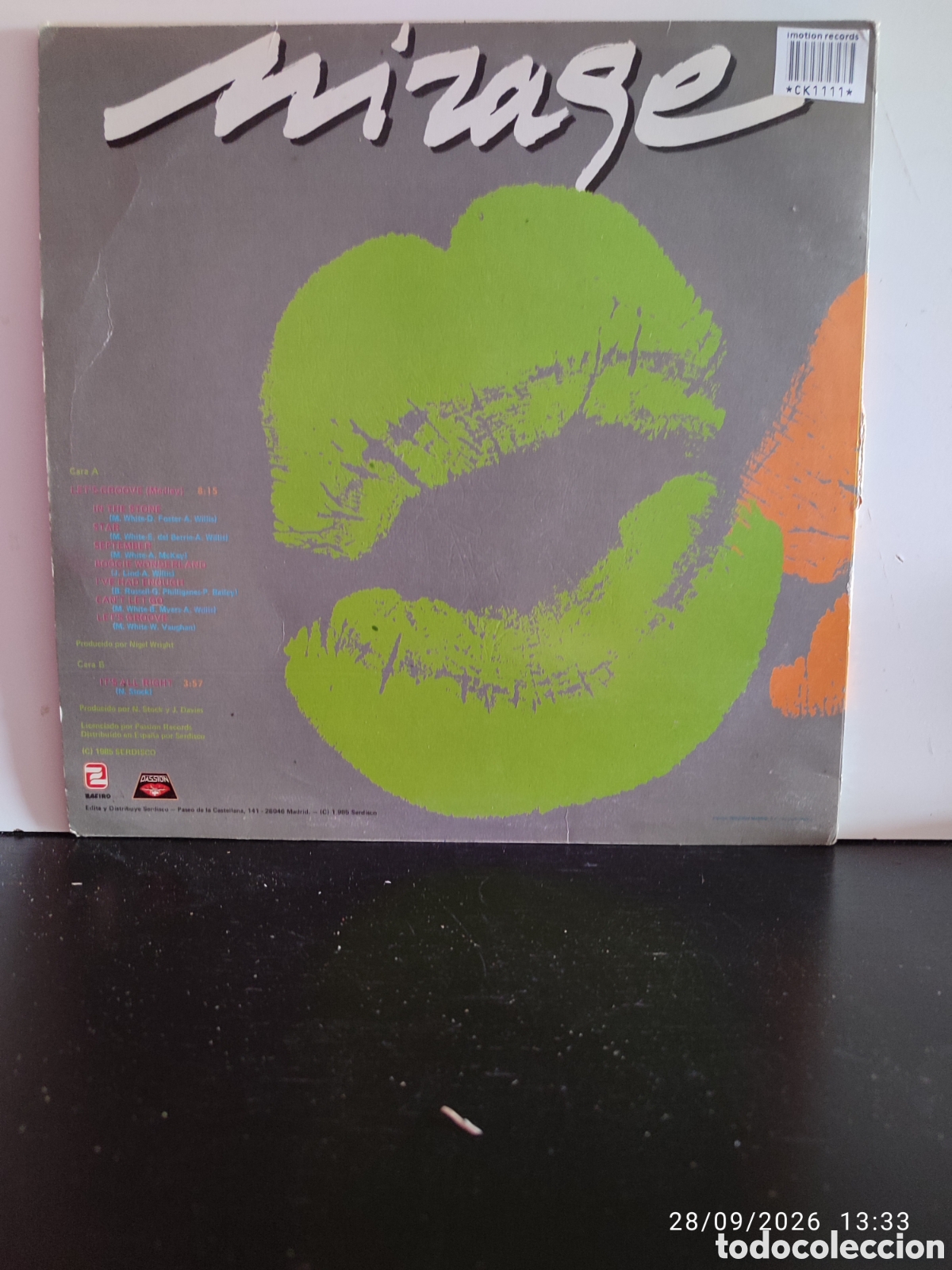 Discos de vinilo: Mirage &ndash; Lets Groove (Medley) - Foto 2