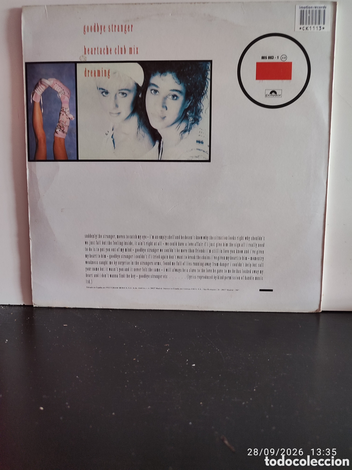 Discos de vinilo: Pepsi & Shirlie &ndash; Goodbye Stranger - Foto 2
