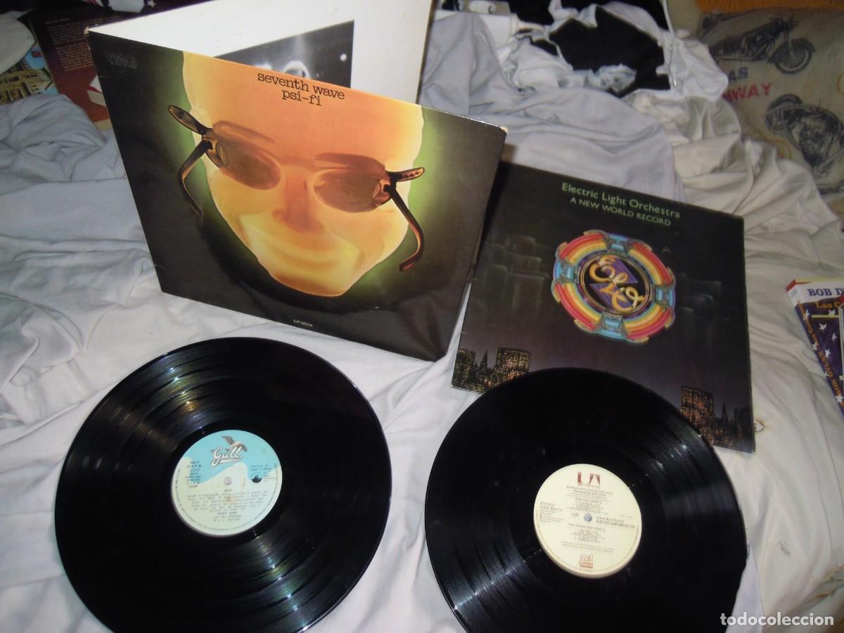 Discos de vinilo: LP SEVENTH WAVE PSI-FI 1976 + ELECTRIC LIGHT ORCHESTRA. NEW WORLD RECORD, ROCK PROGRESIVO