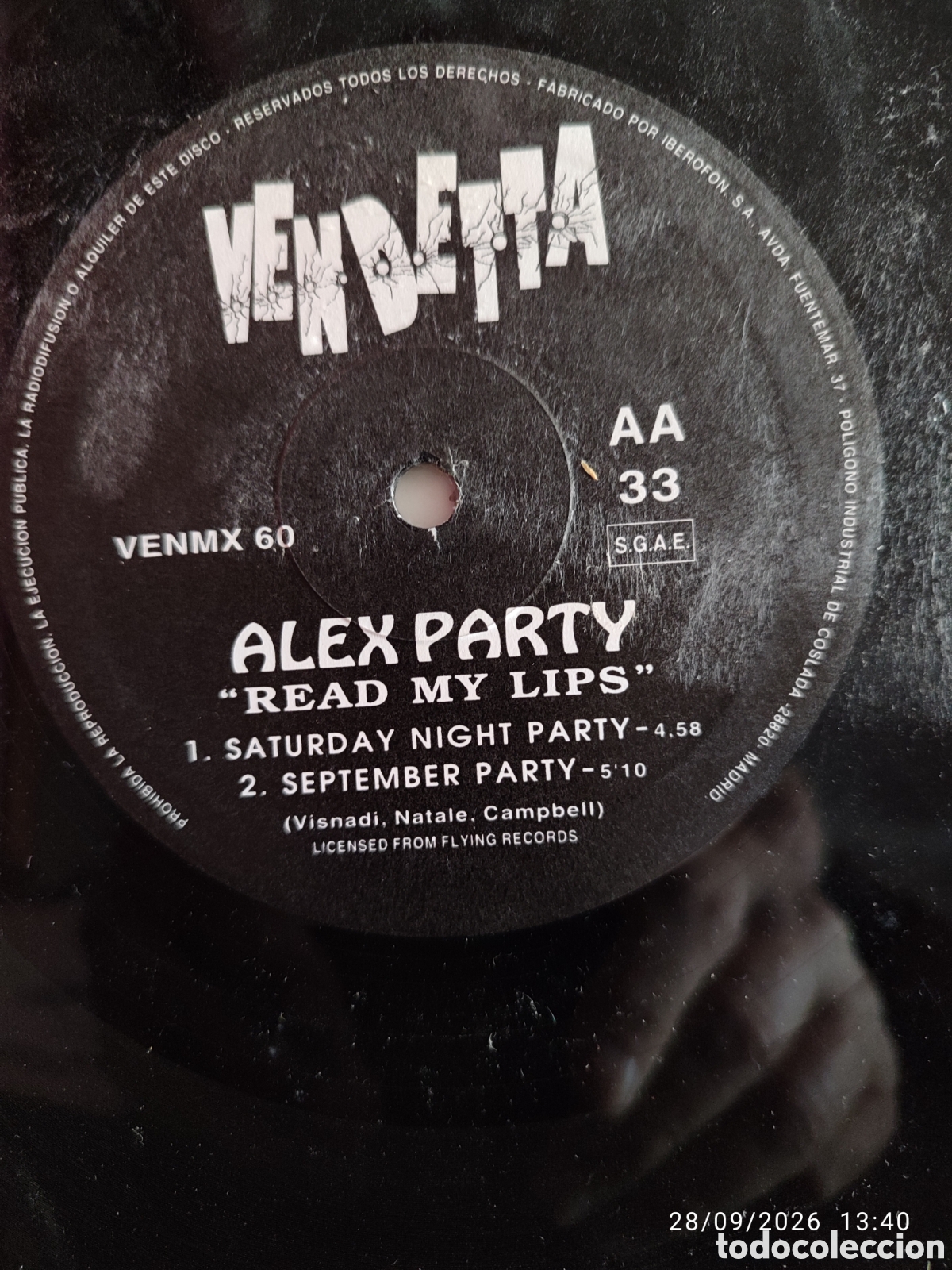 Discos de vinilo: Alex Party &ndash; Read My Lips - Foto 2