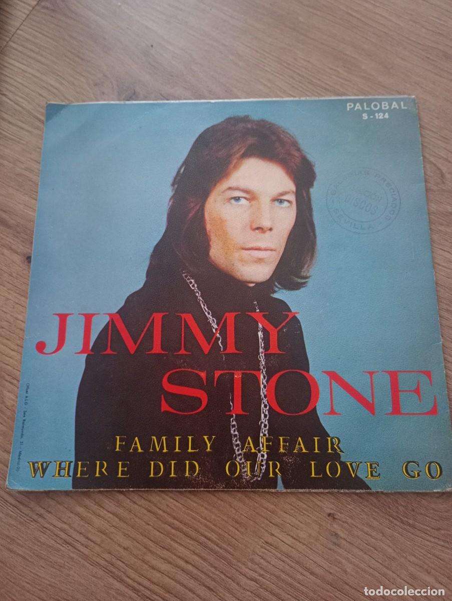 Discos de vinilo: Vinilo Single Jimmy Stone - Family Affair (1972) Palobal Original. Soul funk espa&ntilde;a