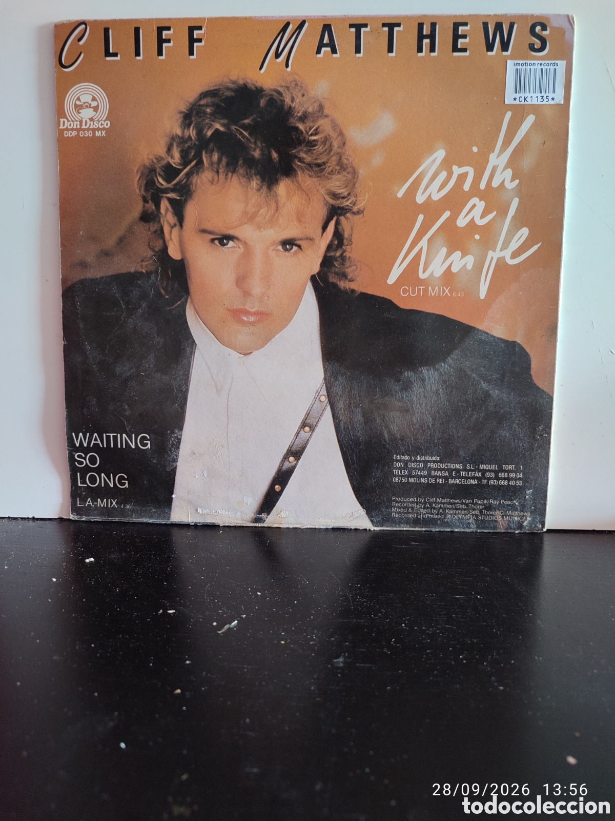 Discos de vinilo: Cliff Matthews &ndash; With A Knife - Foto 2