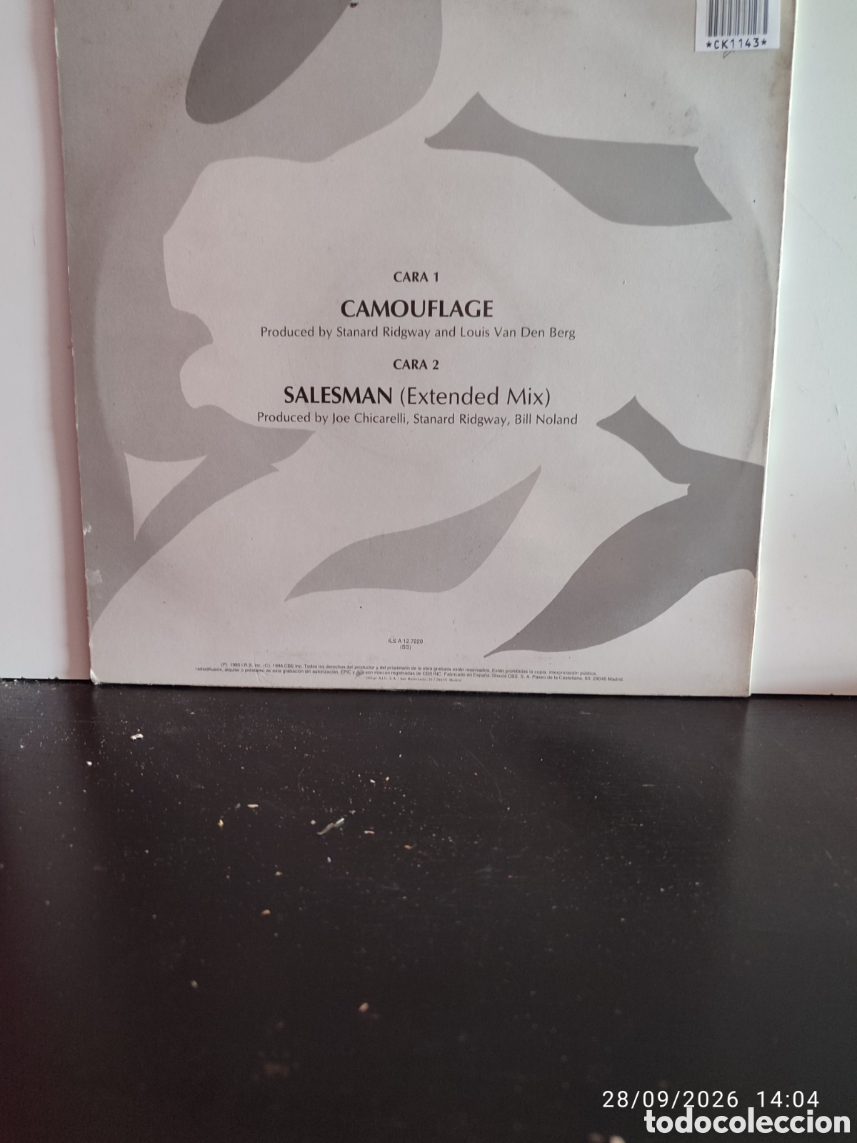 Discos de vinilo: Stan Ridgway &ndash; Camouflage - Foto 2