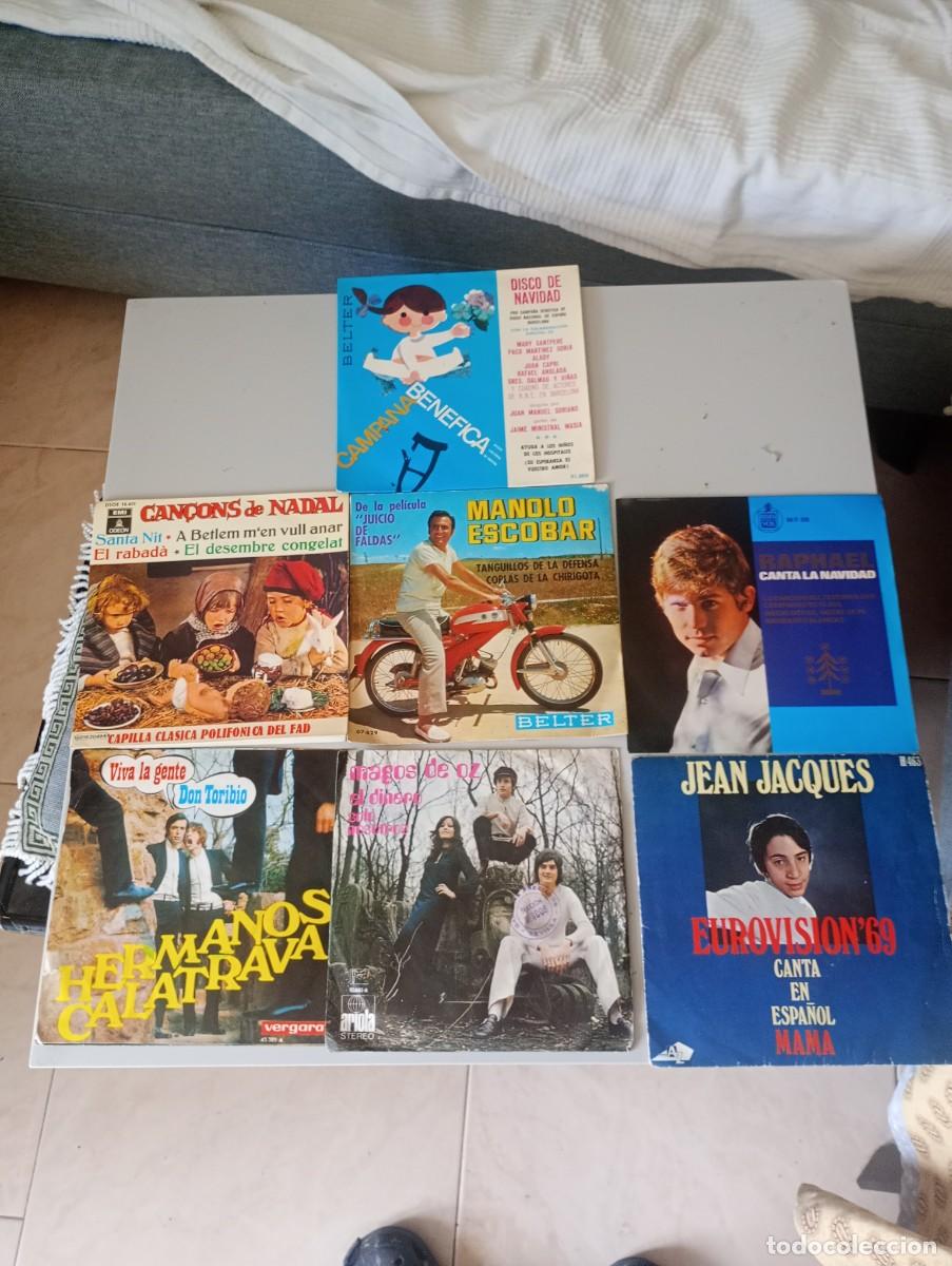 Discos de vinilo: Lote 7 Vinilos Singles A&ntilde;os 60 / 70 - Raphael, Manolo Escobar...
