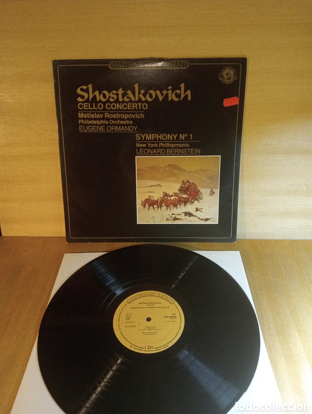 Discos de vinilo: Shostakovich. Cello Concierto n&deg;1. Rostropovich. Bernstein.