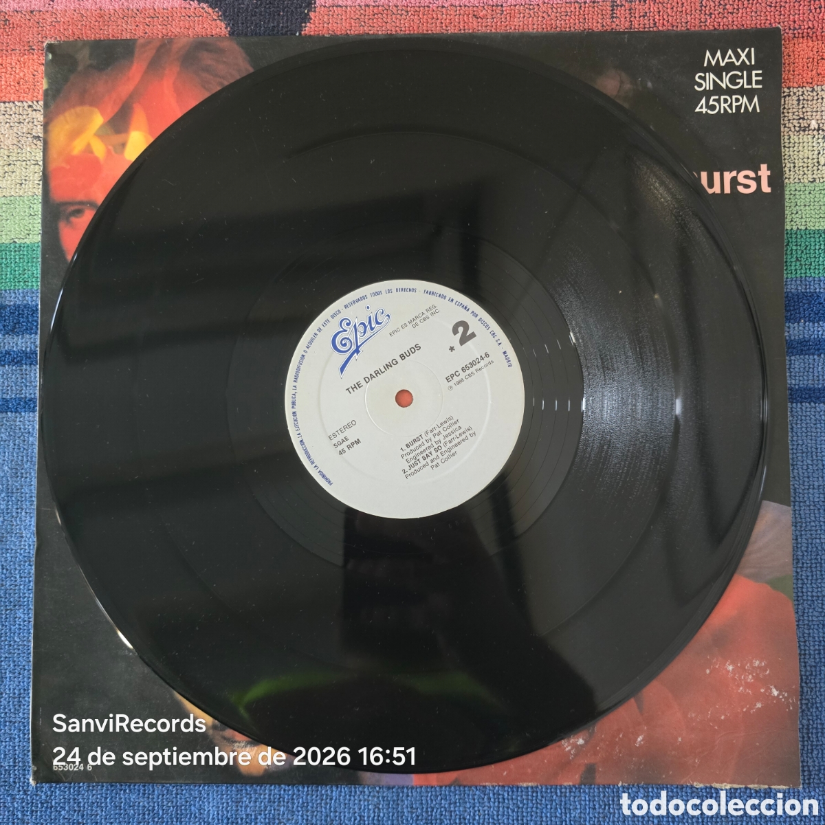Discos de vinilo: [MAXI SINGLE] THE DARLING BUDS: BURST (EPIC) (1988) - Foto 3
