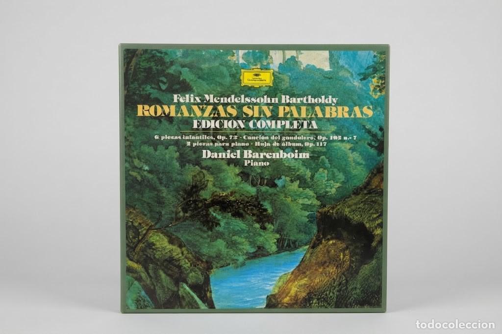 Discos de vinilo: MENDELSSOHN ROMANZAS SIN PALABRAS EDICION COMPLETA - DANIEL BARENBOIM - CAJA 3 LP DEUTSCHE GRAMMOPHO