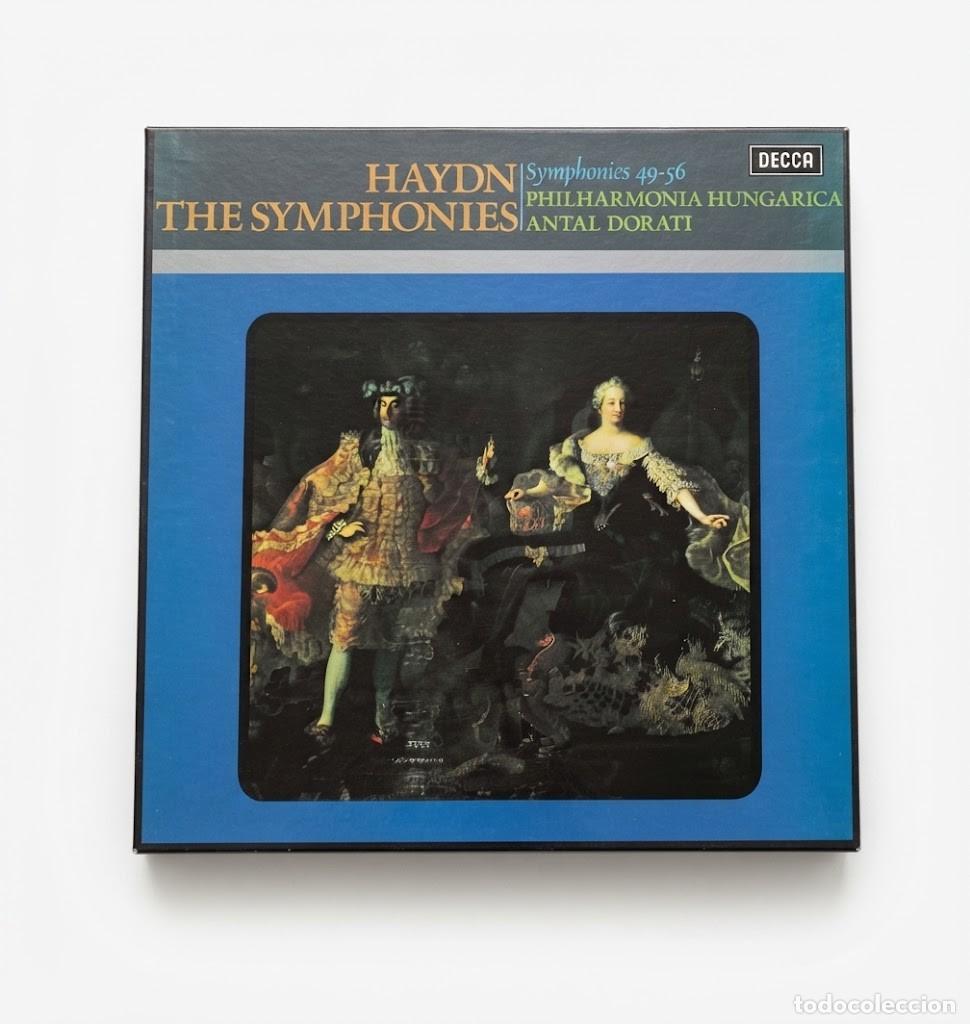 Discos de vinilo: HAYDN THE SYMPHONIES NOS 49-56 - ANTAL DORATI PHILHARMONIA HUNGARICA - CAJA 4 LP DECCA UK 1970