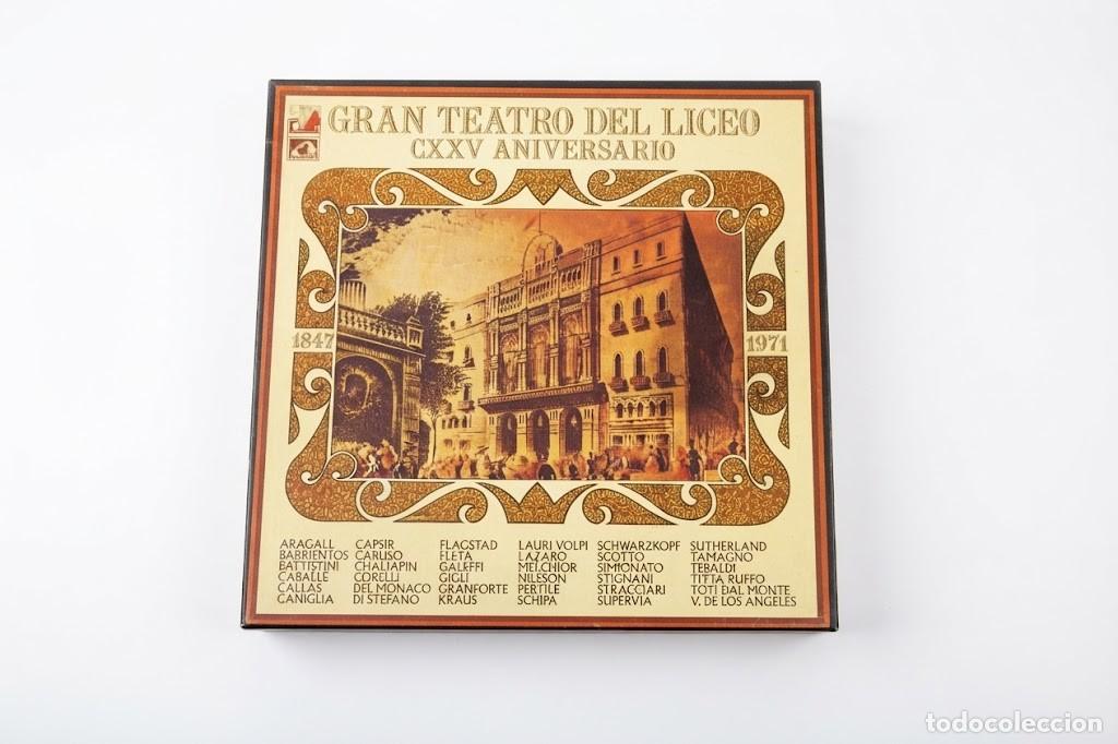 Discos de vinilo: GRAN TEATRO DEL LICEO CXXV ANIVERSARIO 1847-1971 - CAJA VINILOS LP OPERA HISTORICA - EMI ODEON 1971