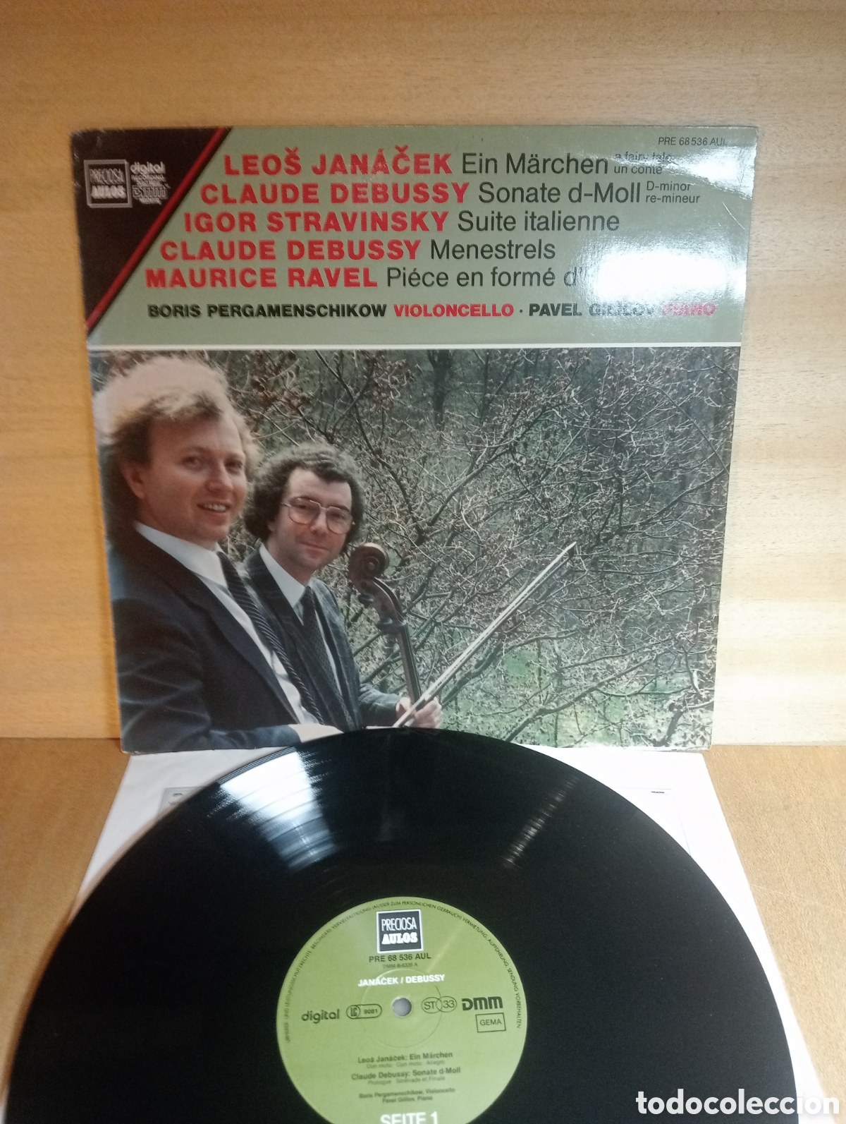 Discos de vinilo: Janacek. Strawinsky. Debussy. Rabel. Cello. B. Pergamenschikow. P. Gililov.