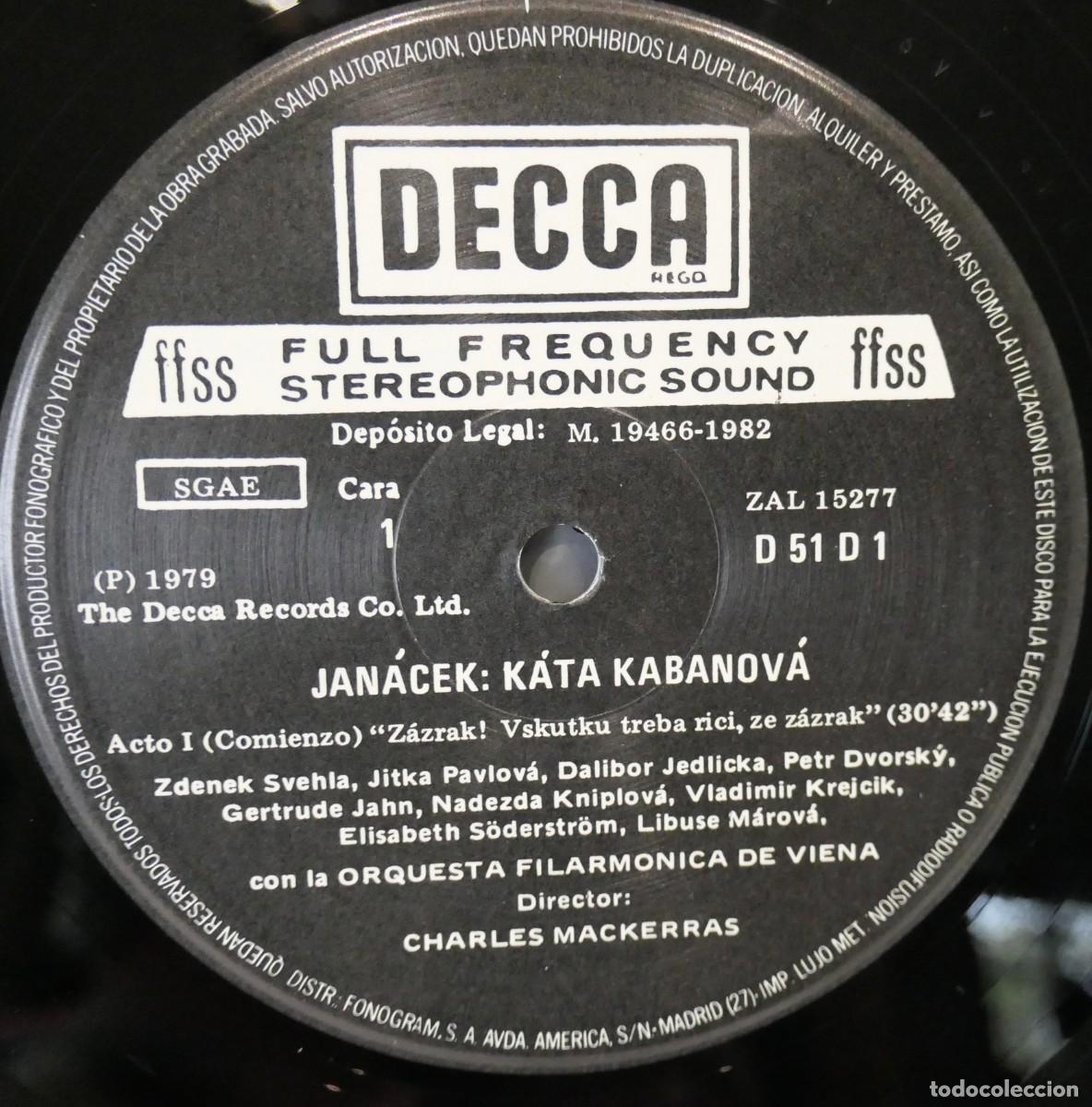 Discos de vinilo: LEOS JANACEK KATA KABANOVA - SODERSTROM MACKERRAS - CAJA VINILOS LP DECCA 1982 - Foto 4