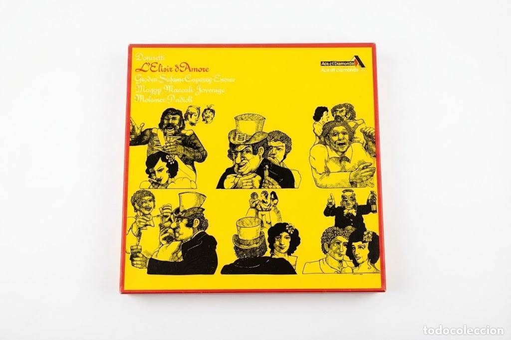 Discos de vinilo: DONIZETTI L'ELISIR D'AMORE - DI STEFANO GUEDEN - CAJA VINILOS LP OPERA - ACE OF DIAMONDS 1973
