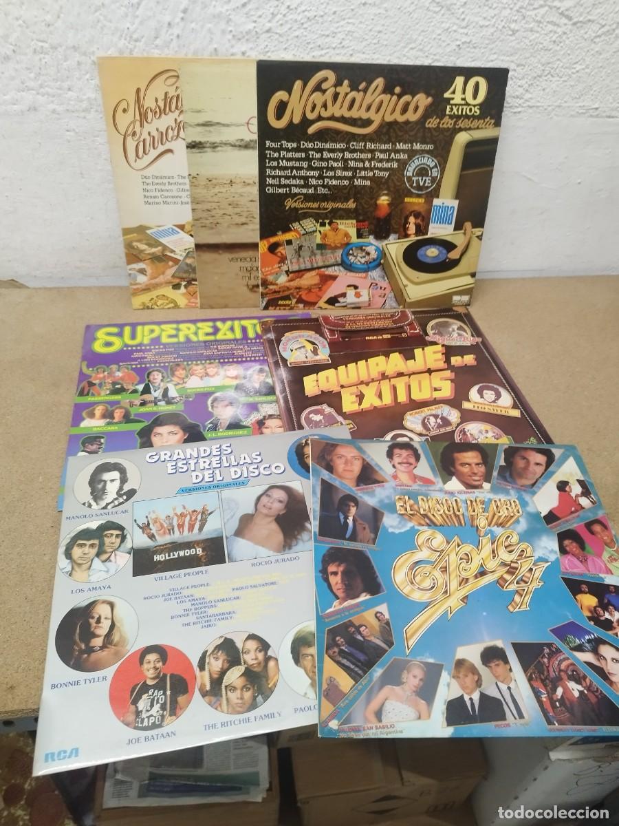 Discos de vinilo: Lote 7 Discos Vinilo LP Recopilatorios A&ntilde;os 70-80 - Superexitos, Epic, RCA.