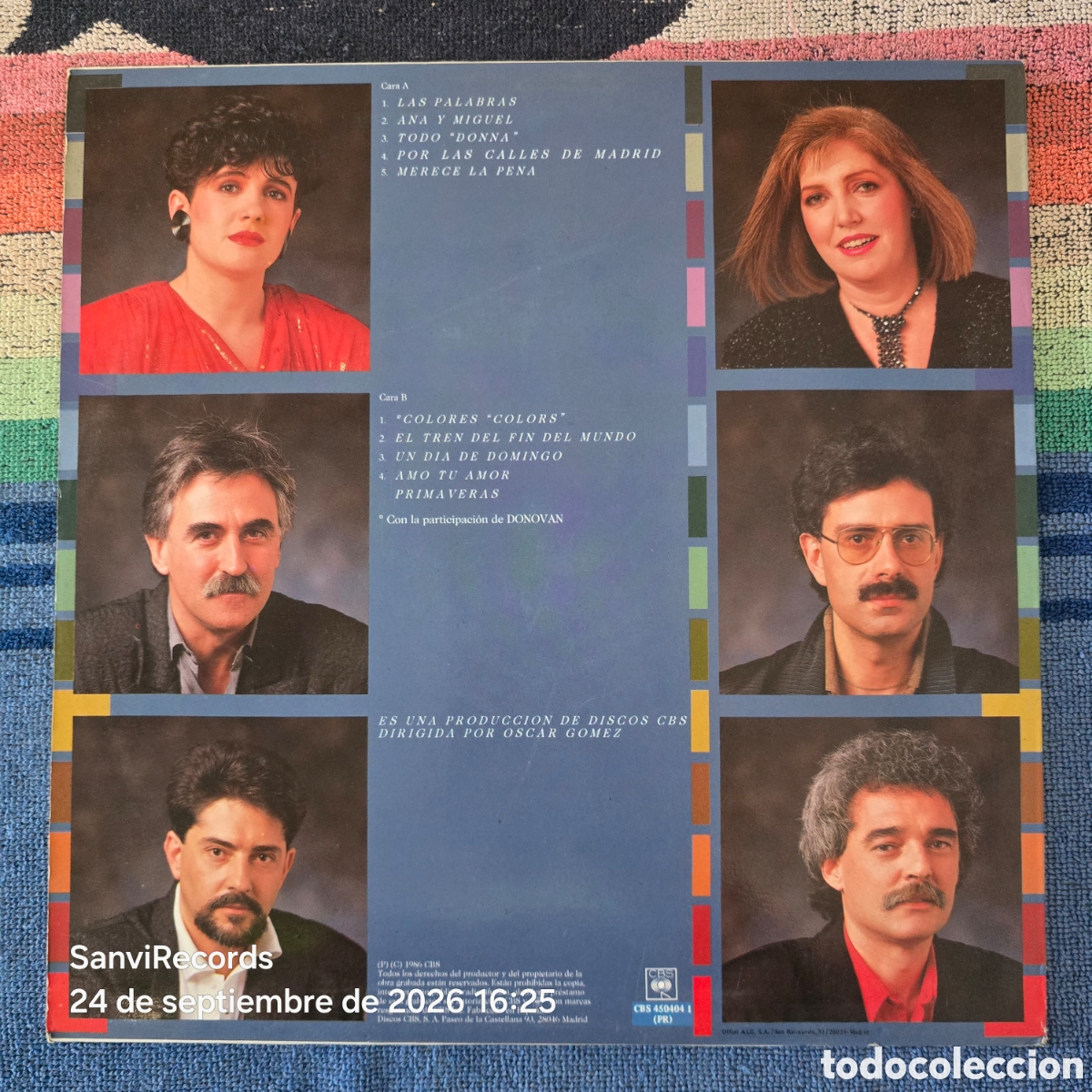Discos de vinilo: [LP] MOCEDADES: COLORES (CBS) (1986) - Foto 4