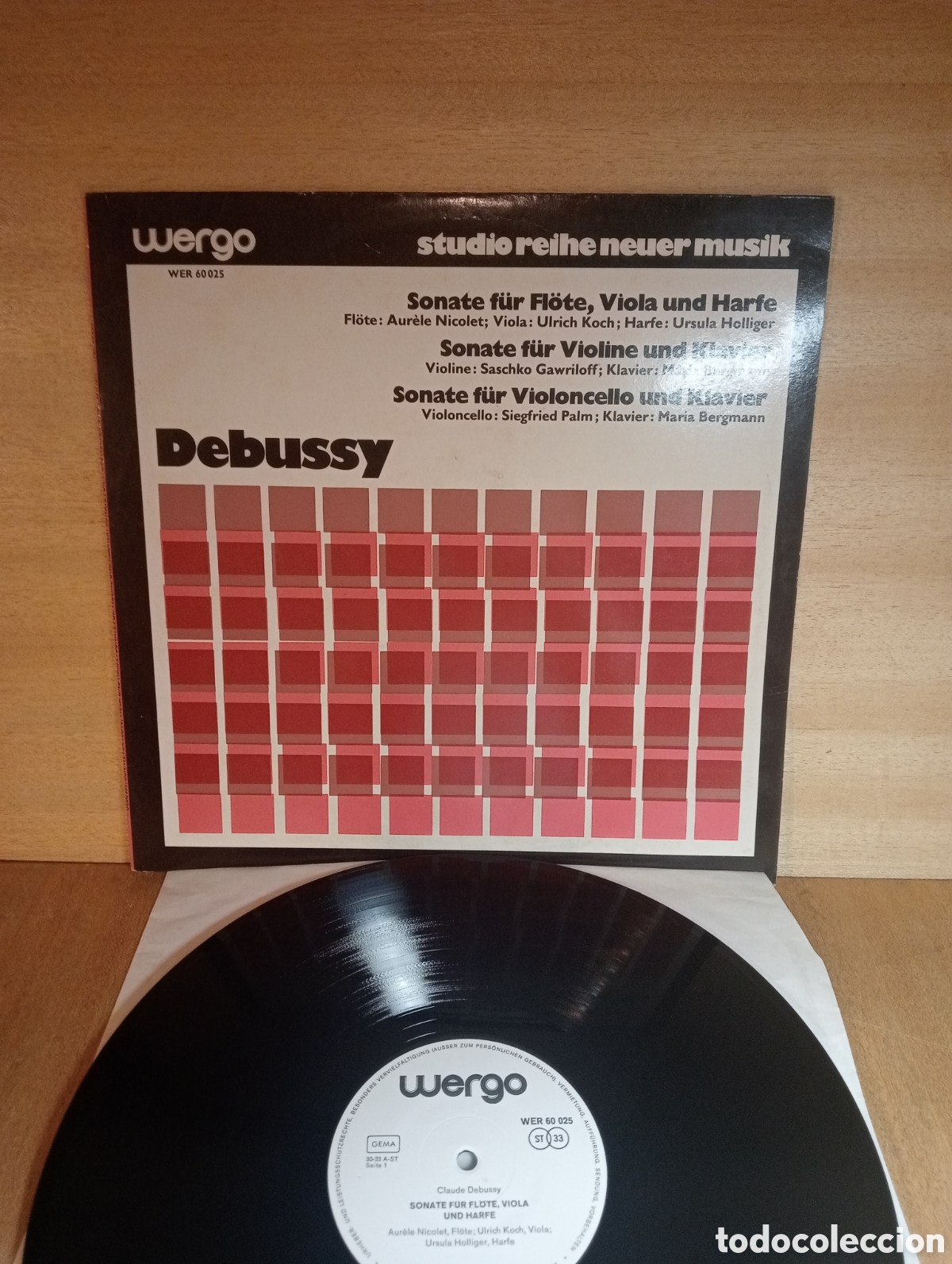 Discos de vinilo: Debussy. Aurele Nicolet. Ulrich Koch. Siegfried Palm . Cello. S. Gawriloff.