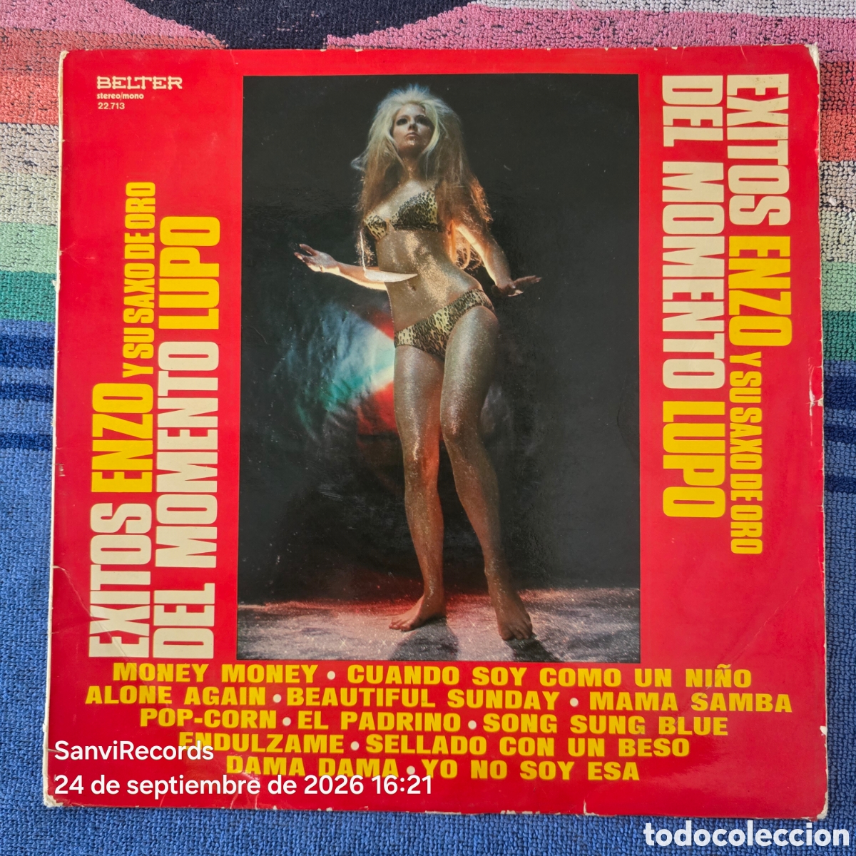 Discos de vinilo: [LP] ENZO LUPO Y SU SAXO DE ORO: &Eacute;XITOS DEL MOMENTO (BELTER) (1973)