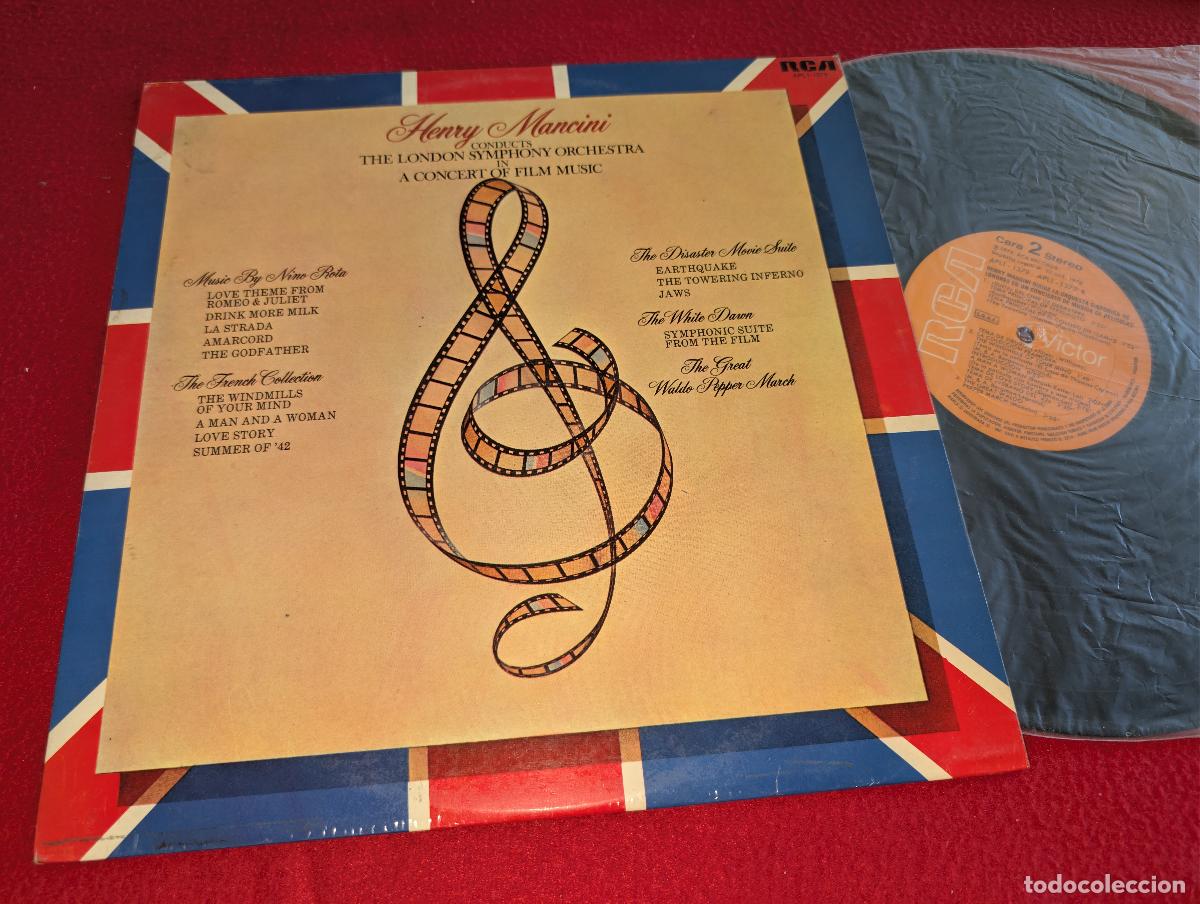 Discos de vinilo: HENRY MANCINI & THE LONDON SYMPHONY A concert of film music BSO OST LP 1976 RCA ESPA&Ntilde;A SPAIN