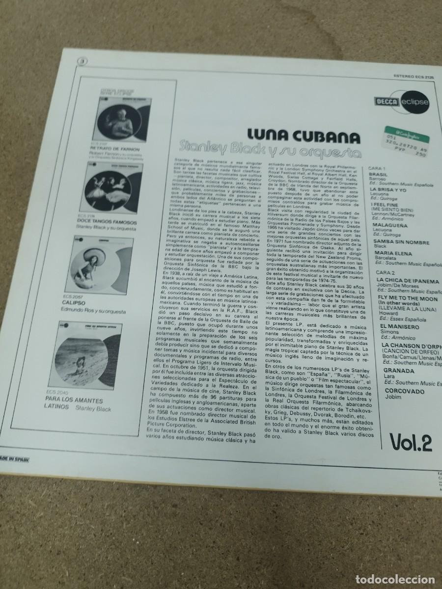 Discos de vinilo: Lote 2 Vinilos LP - Stanley Black / Ritmos Latinos (Decca Eclipse). - Foto 2