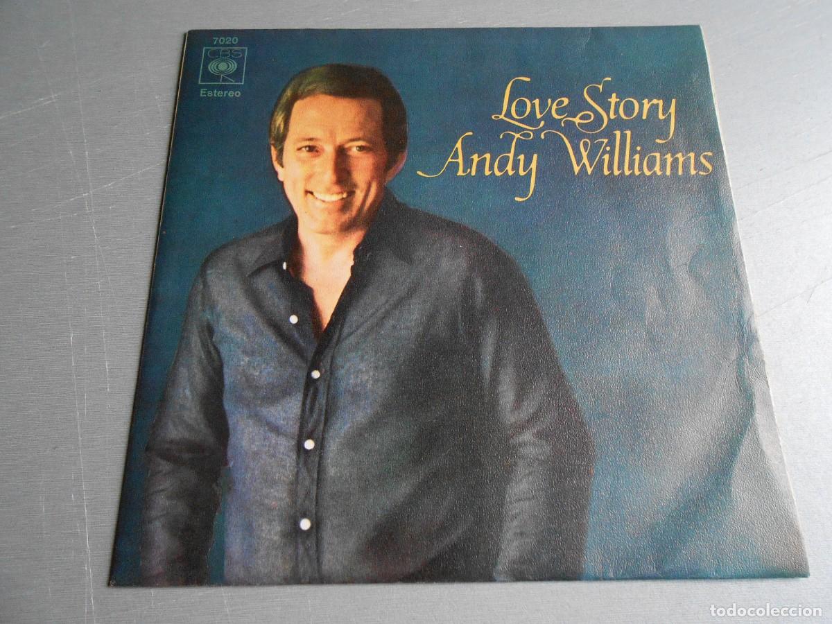 Discos de vinilo: ANDY WILLIAMS, SG, HISTORIA DE AMOR (&rdquo;LOVE STORY&rdquo;) + 1, A&Ntilde;O 1971, CBS 7020