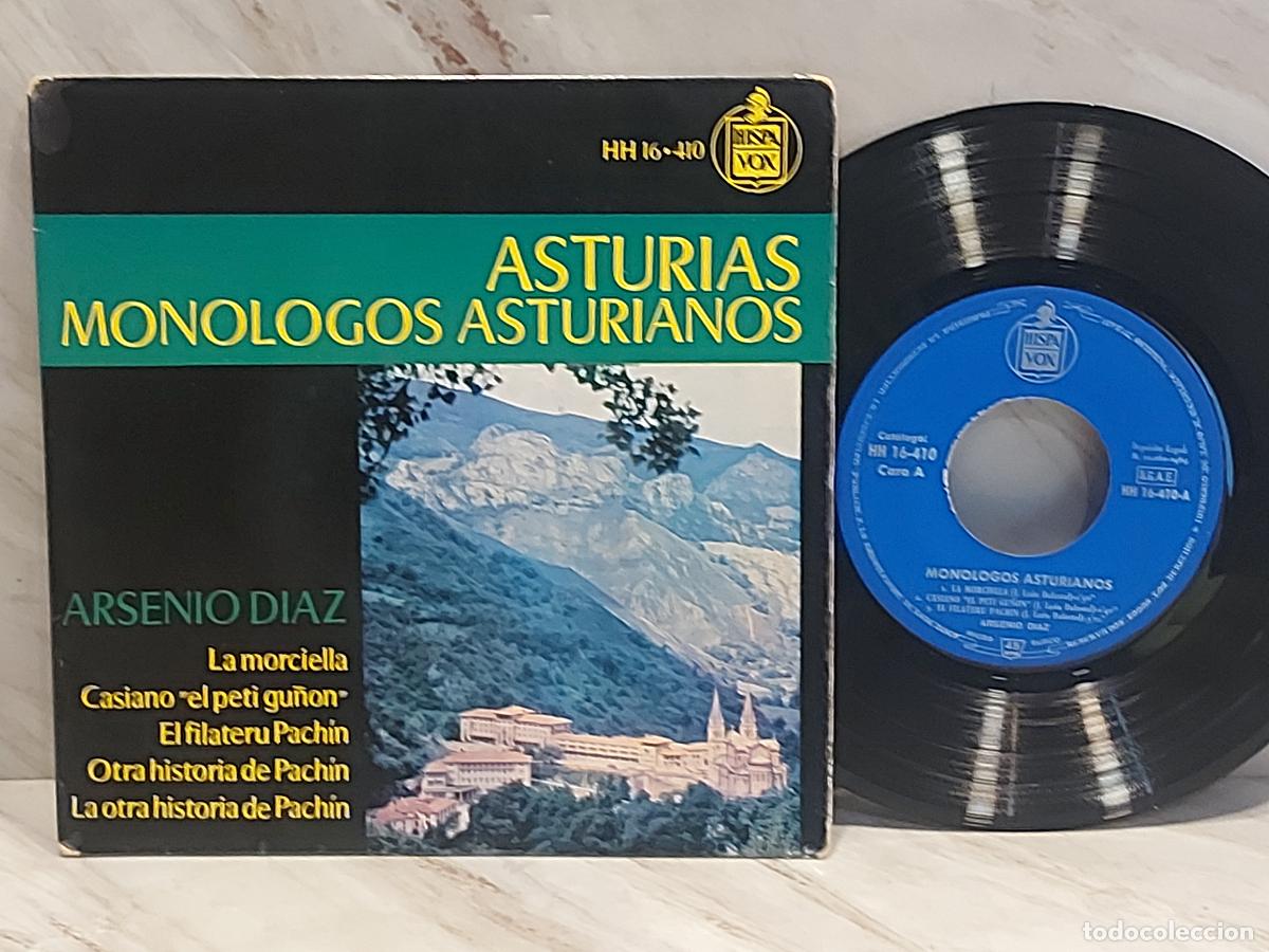 Discos de vinilo: ARSENIO D&Iacute;AZ | MON&Oacute;LOGOS ASTURIANOS | EP-HISPAVOX-HH 16-410 | MBC ***