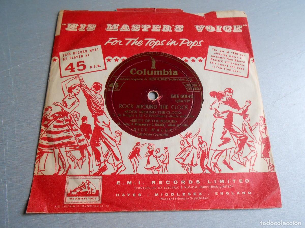 Discos de vinilo: BILL HALEY & HIS COMETS, EP, ROCK AROUND THE CLOCK + 3, COLUMBIA, CGE 60.148 - SIN PORTADA -