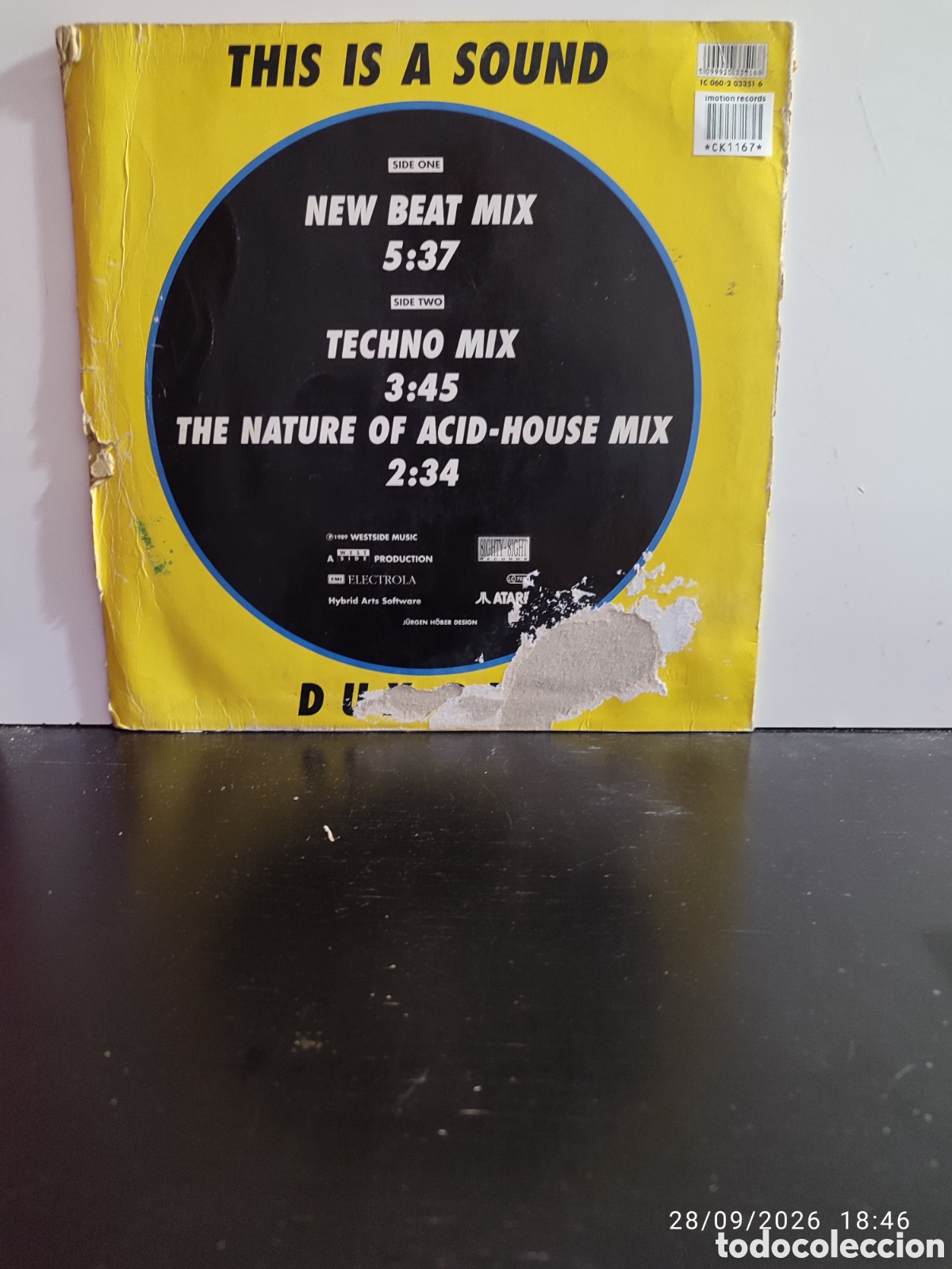 Discos de vinilo: Dux Dux &ndash; This Is A Sound (New Beat Mix) - Foto 2
