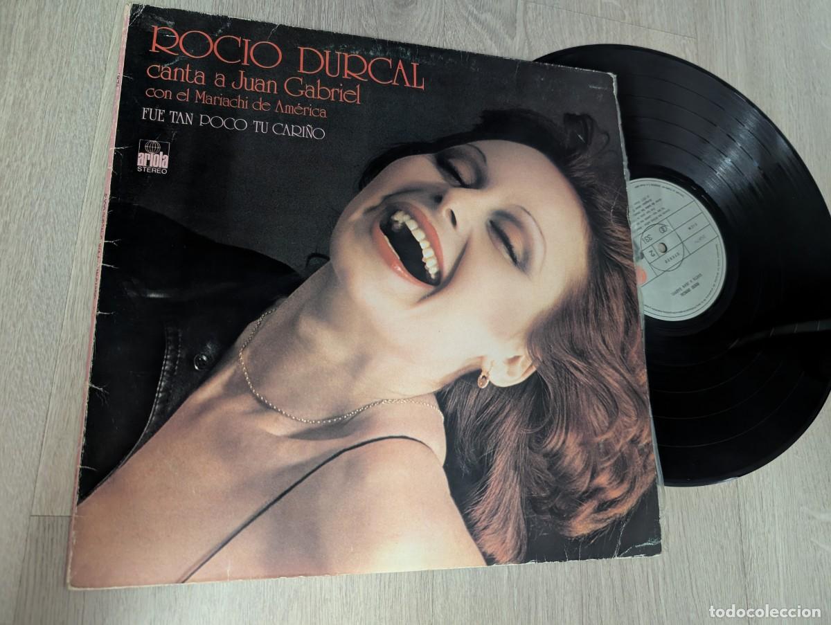Discos de vinilo: ROCIO DURCAL - CANTE A JUAN GABRIEL CON EL MARIACHI DE AMERICA - FUE TAN POCO TU CARI&Ntilde;O ..LP DE 1978