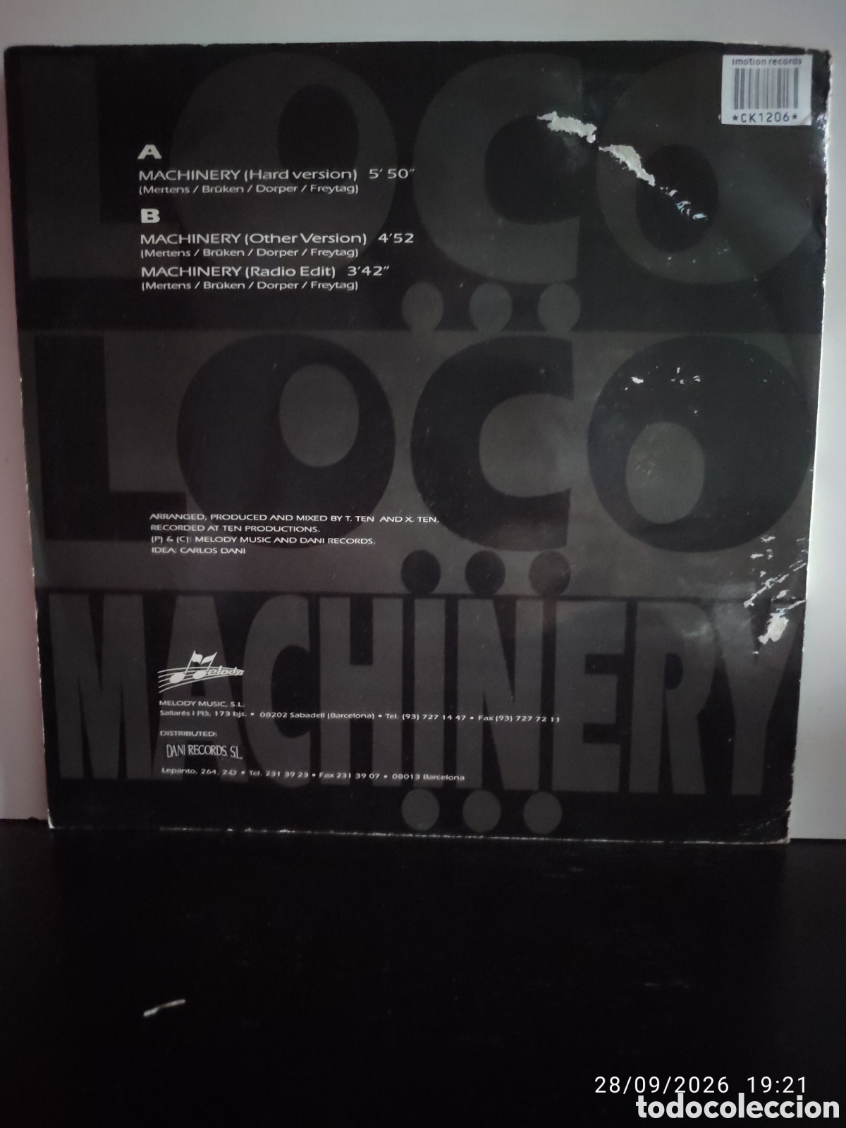 Discos de vinilo: Disco de vinilo ck1206 - Foto 2