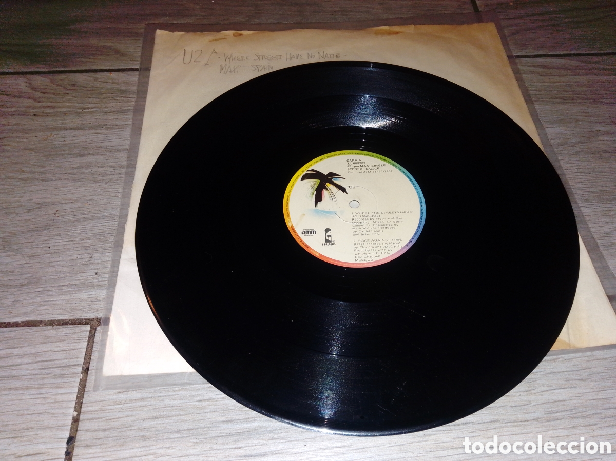Discos de vinilo: U2 - WHERE STREETS HAVE NO NAME - MAXI - SPAIN - ISLAND RECORDS - L -