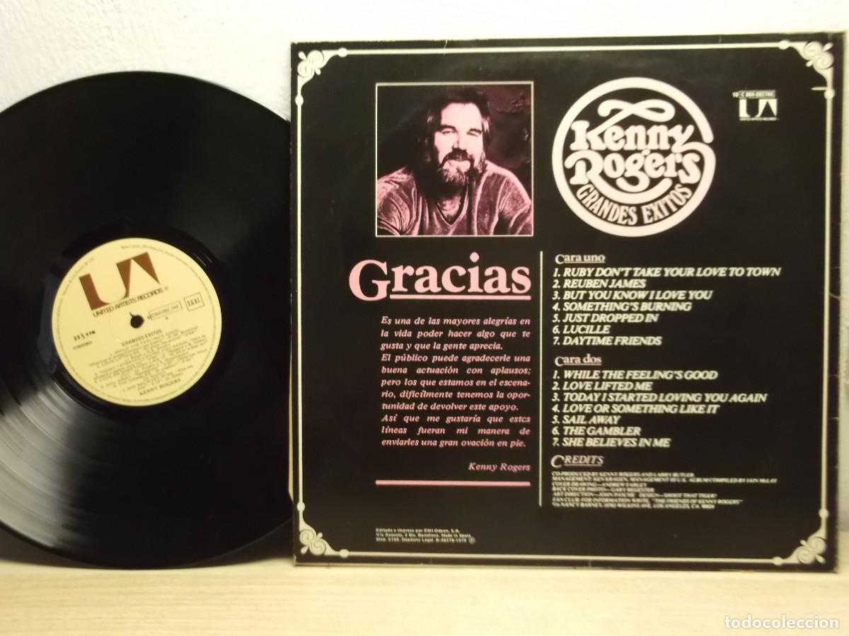 Discos de vinilo: Kenny Rogers &ndash; Grandes Exitos LP 1979 - Foto 2