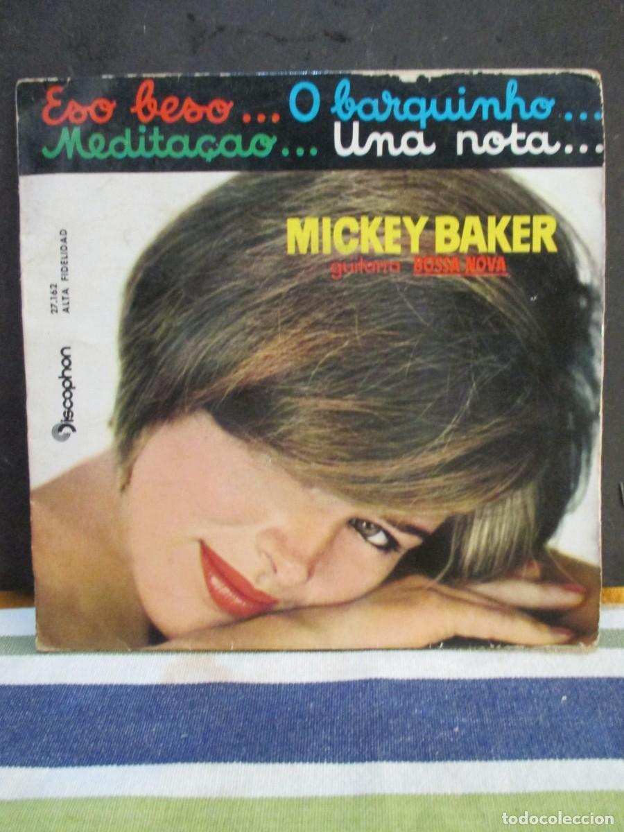 Disques de vinyle: 977- Mickey Baker &ndash; EP Guitarra Bossa Nova (1963) Original Discophon 27.162