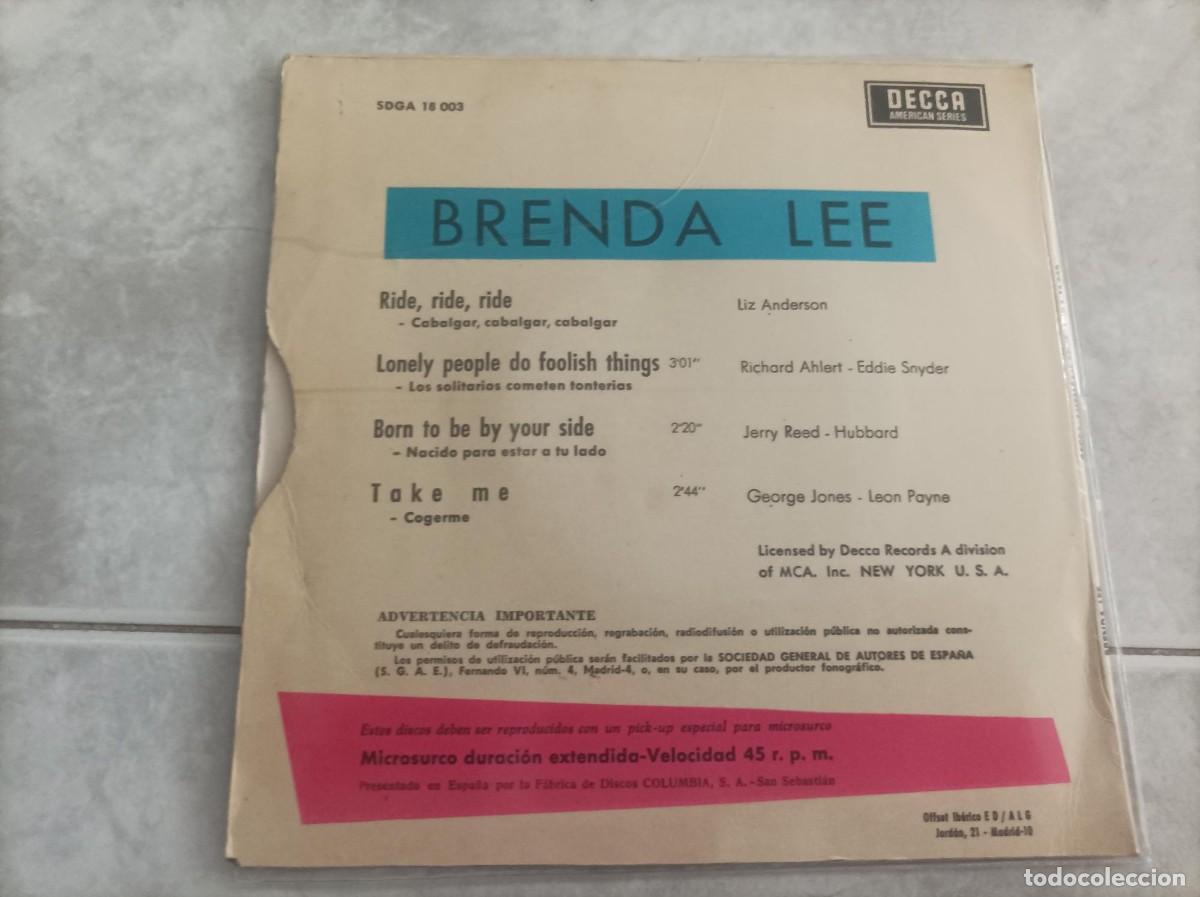 Discos de vinilo: Brenda Lee ep dificil-promocion- - Foto 3