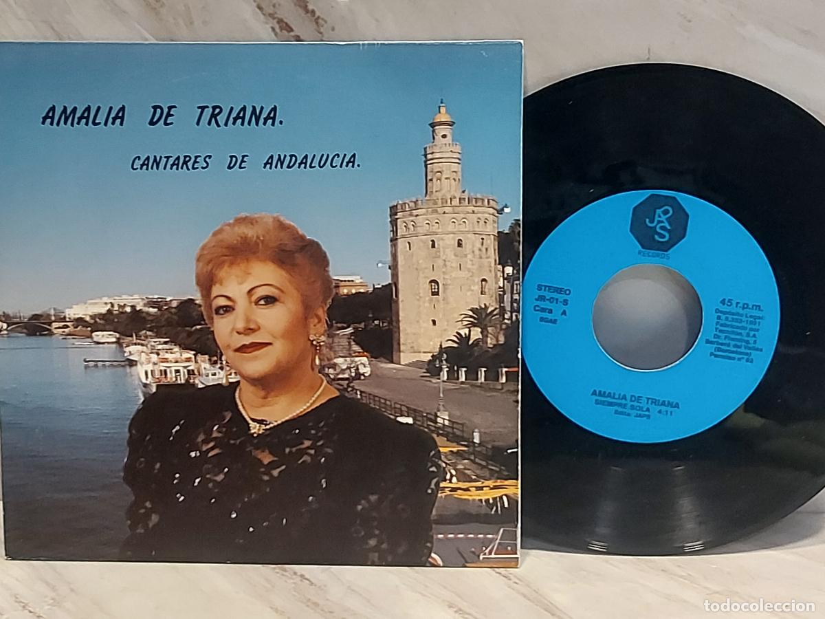 Discos de vinilo: AMALIA DE TRIANA | SIEMPRE SOLA + PA QUERERTE MIENTRAS VIVA | SINGLE-JAPS-JR-01-S | MBC ***