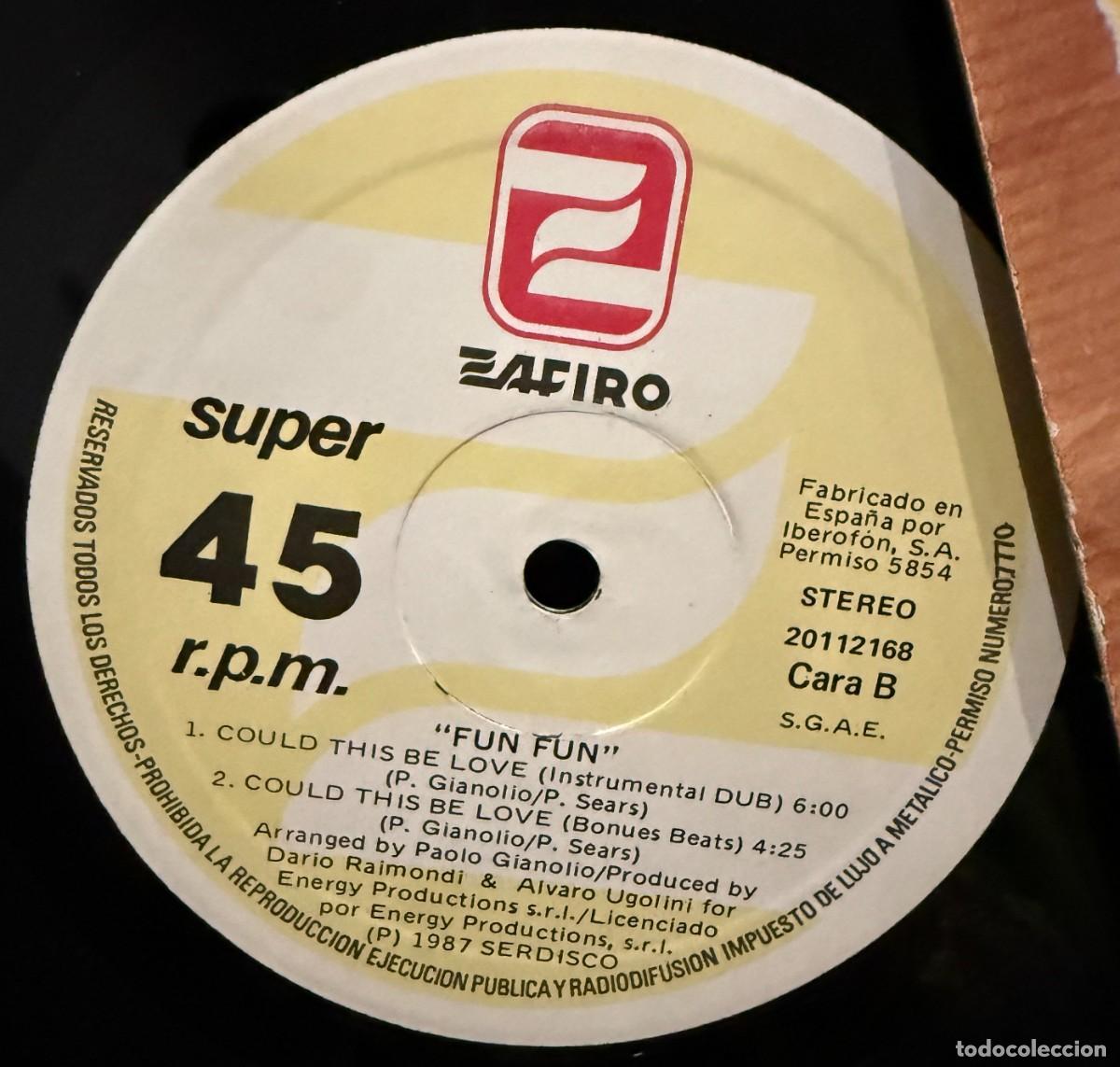 Discos de vinilo: Fun Fun &ndash; Could This Be Love. Disco vinilo. Edic. Spain. 1987 - Foto 3