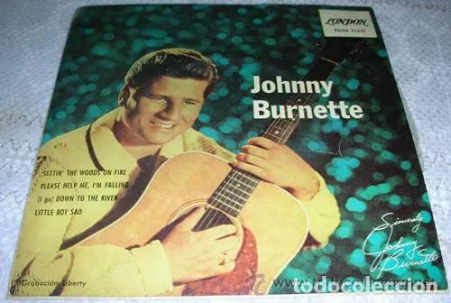 Discos de vinilo: JOHNNY BURNETTE - SETTIN THE WOODS ON FIRE - EP 1961 ESTADO EXCELENTE