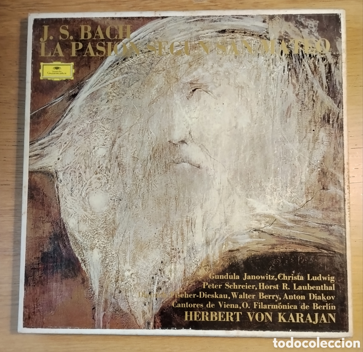 Discos de vinilo: J.S. BACH: &rdquo;LA PASI&Oacute;N SEGUN SAN MATEO&rdquo; BOX SET 4 LPs VINILO - VON KARAJAN
