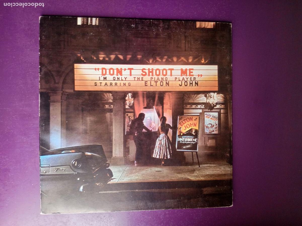 Discos de vinilo: Elton John &ndash; Don't Shoot Me I'm Only The Piano Player - LP DJM 1973, POP GLAM 70'S, LIBRETO ORIGINAL